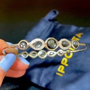 Ippolita Rock Candy 10 stone hematite w/ diamonds